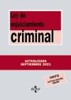 Ley de Enjuiciamiento Criminal "Edición actualizada septiembre 2021"