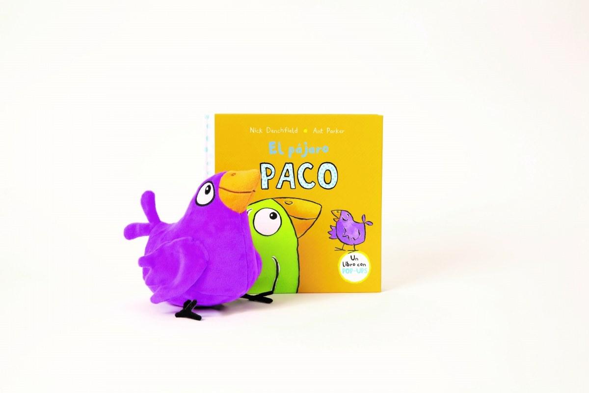 Pack con peluche. El Pájaro Paco "Pack con muñeco"