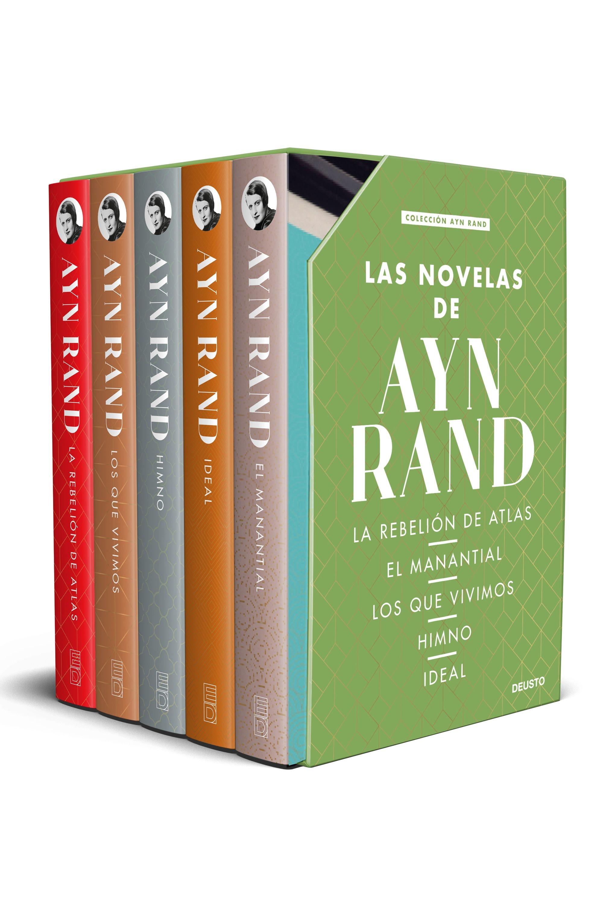 Estuche Ayn Rand "5 Volúmenes (La rebelión de atlas. El manatial. Los que vivimos. Himno. Ideal"