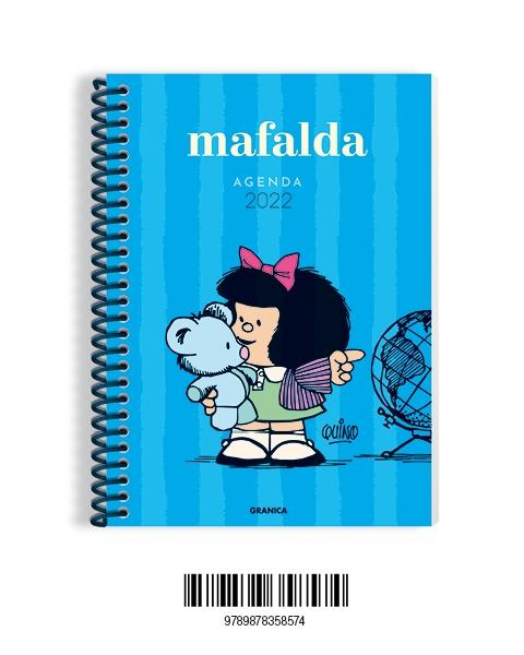 Mafalda 2022, agenda anillada azul