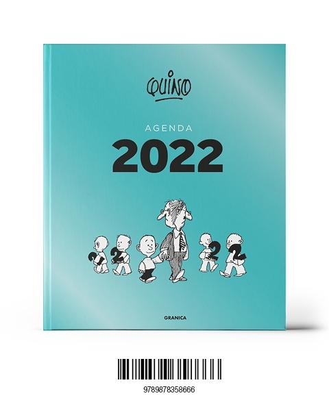 Quino 2022, agenda encuadernada azul