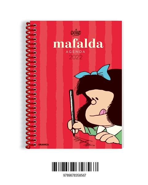 Mafalda 2022, agenda anillada roja