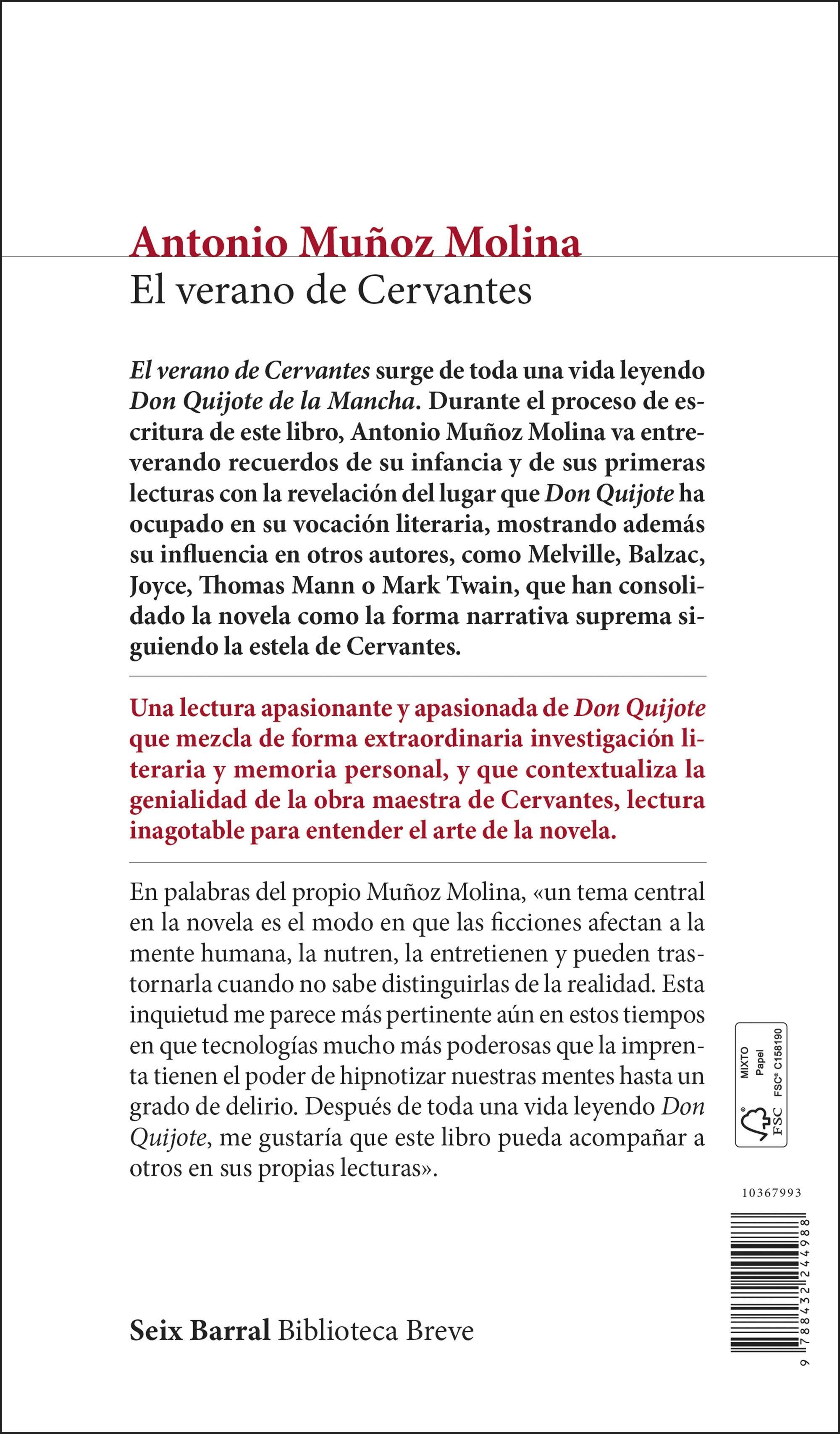 El verano de Cervantes "Una escritura desatada"