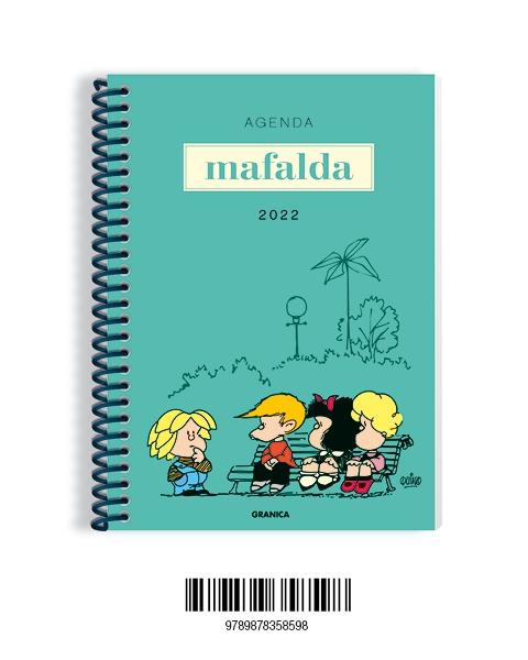 Mafalda 2022, agenda anillada módulos azul