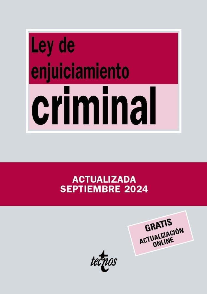 Ley de Enjuiciamiento Criminal. Actualizada septiembre 2024